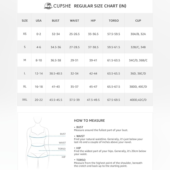 CUPSHE Swimwear Shirring Design V-Neck Low Back One Piece Swimsuit Black US S - Picture 9 of 9